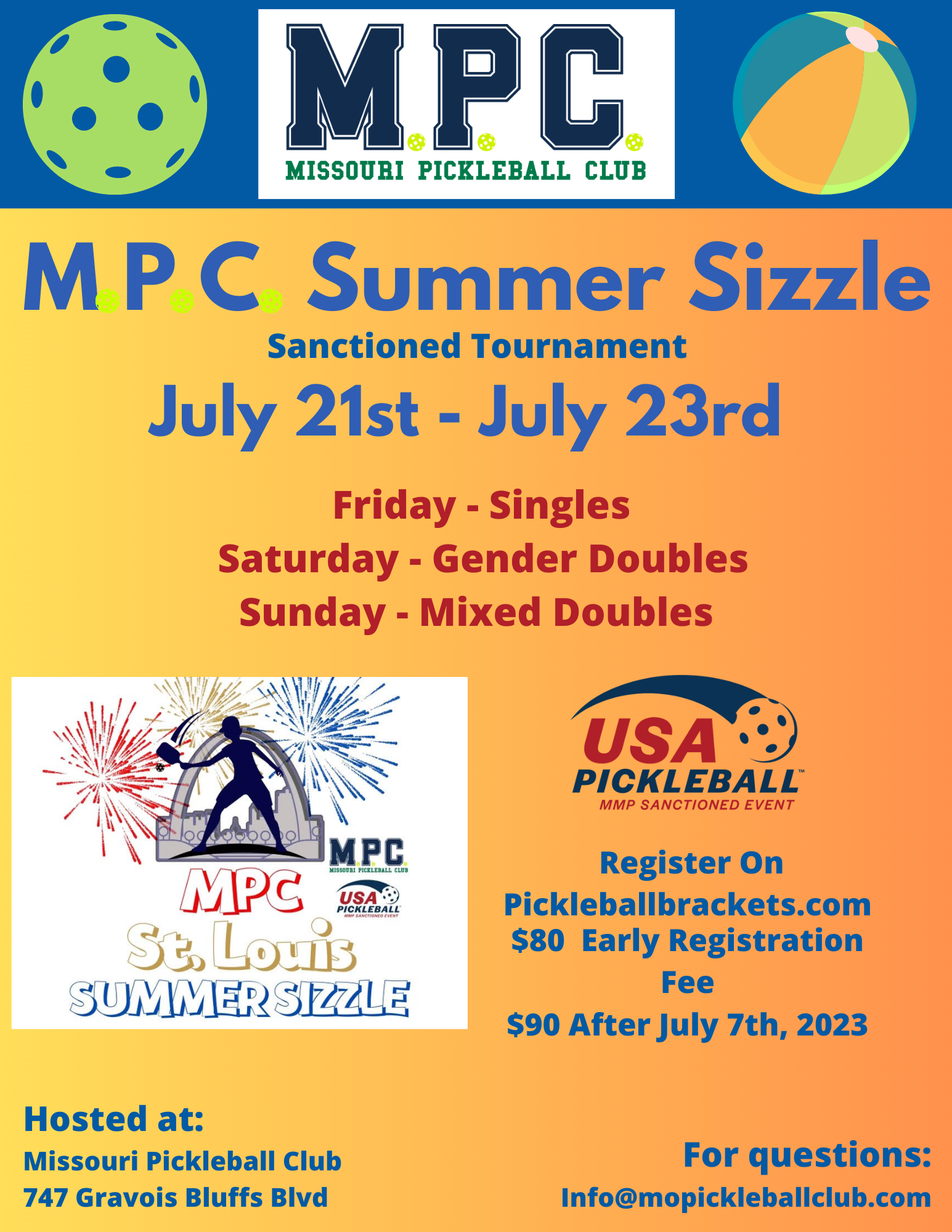 Tournaments Missouri Pickleball Club